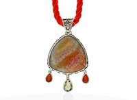 Gemstones and Zodiac Signs - Pendant red